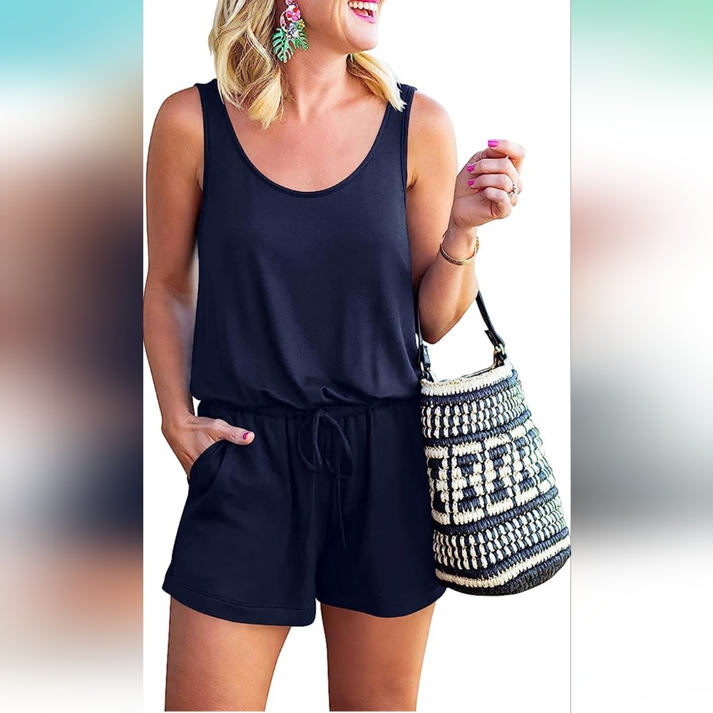 Navy blue romper